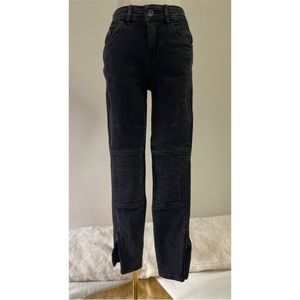 Free People black denim pants